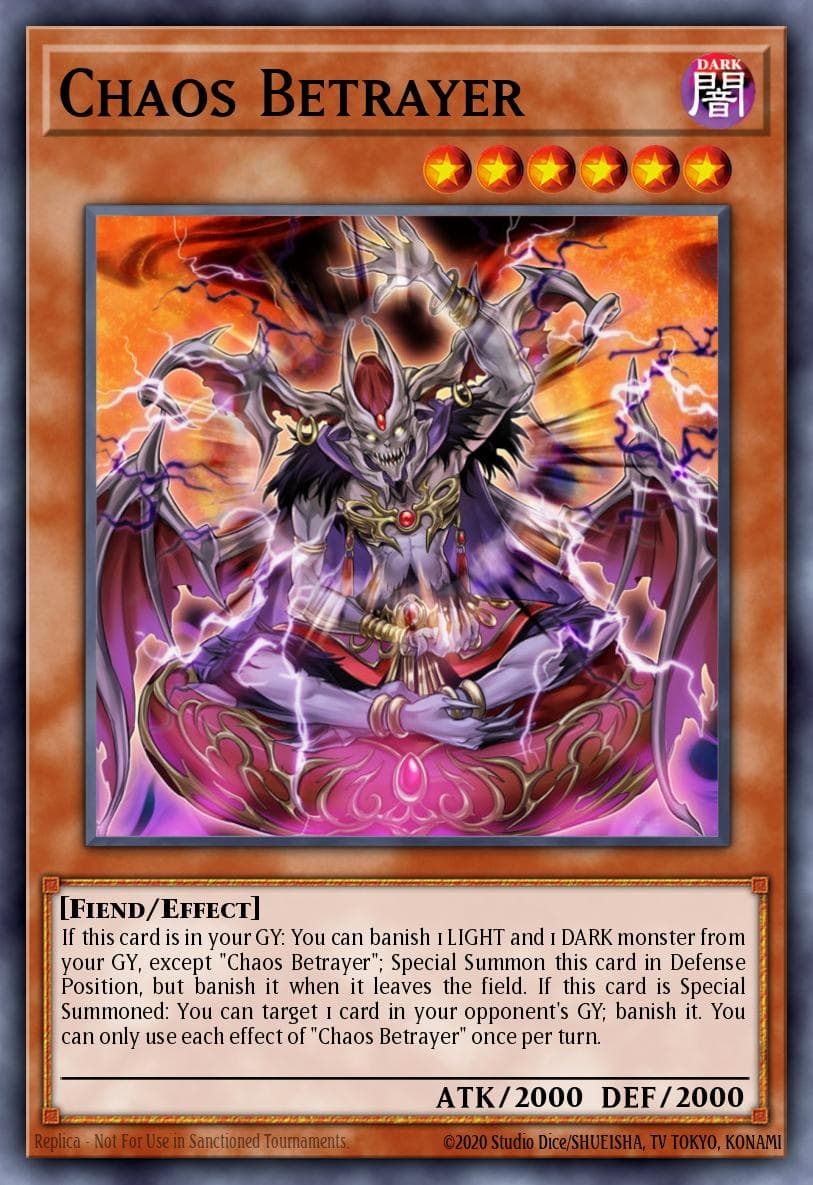 Chaos Betrayer — Dark Neostorm Yu-Gi-Oh! card by KAZUKI TAKAHASHI