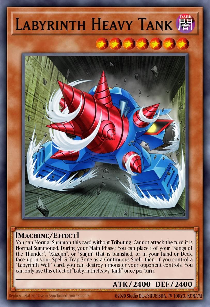 Labyrinth Heavy Tank — Maze of Memories Yu-Gi-Oh! card by Studio Dice/SHUEISHA, TV TOKYO, KONAMI