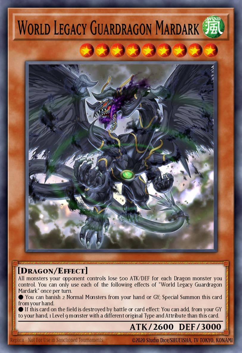 World Legacy Guardragon Mardark — Mystic Fighters Yu-Gi-Oh! card by KAZUKI TAKAHASHI