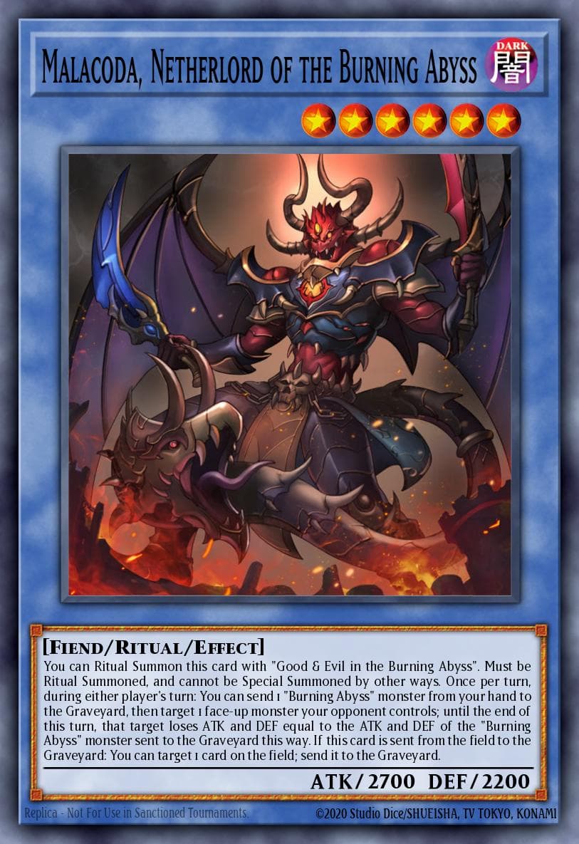 Malacoda, Netherlord of the Burning Abyss — Yu-Gi-Oh! card