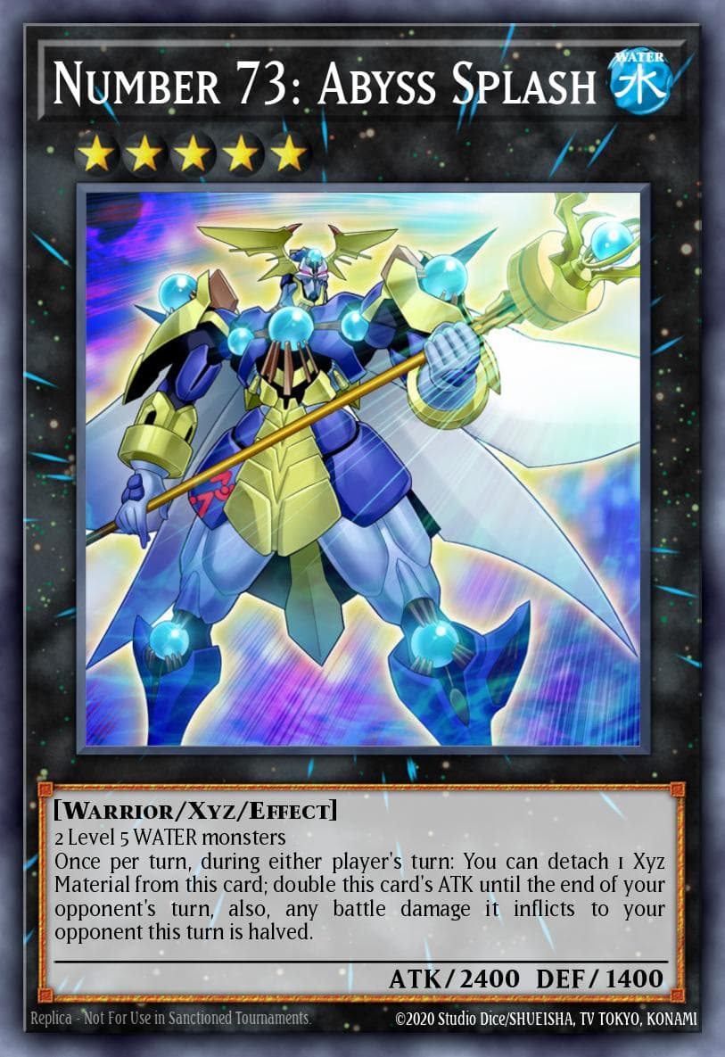 Number 73: Abyss Splash — Dragons of Legend Yu-Gi-Oh! card by KAZUKI TAKAHASHI
