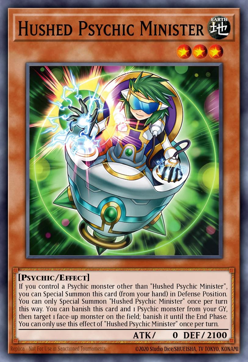 Hushed Psychic Minister — Duelist's Advance Yu-Gi-Oh! card by Studio Dice