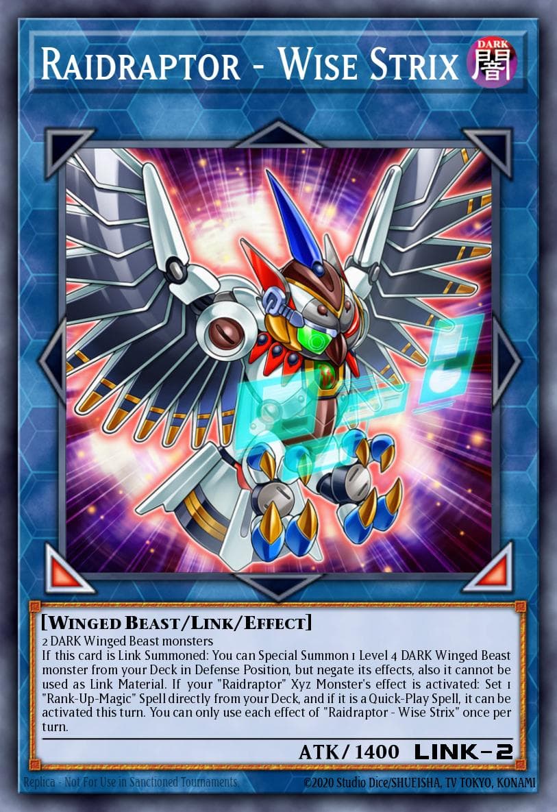 Raidraptor - Wise Strix — Duel Overload Yu-Gi-Oh! card by KAZUKI TAKAHASHI