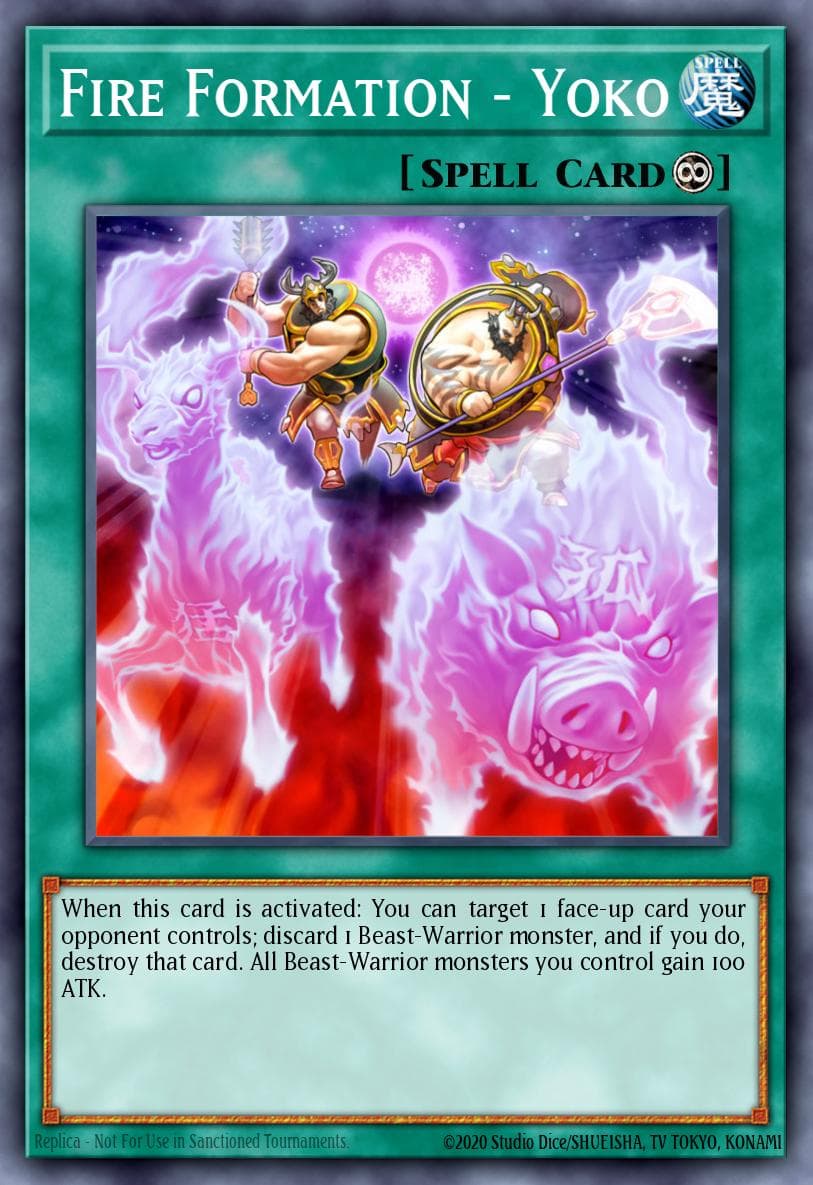 Fire Formation - Yoko — Fists of the Gadgets Yu-Gi-Oh! card by KAZUKI TAKAHASHI