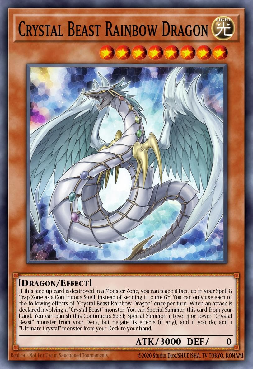 Crystal Beast Rainbow Dragon — Yu-Gi-Oh! card