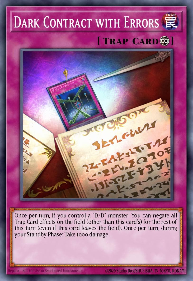 Dark Contract with Errors — Dimension of Chaos Yu-Gi-Oh! card by KAZUKI TAKAHASHI