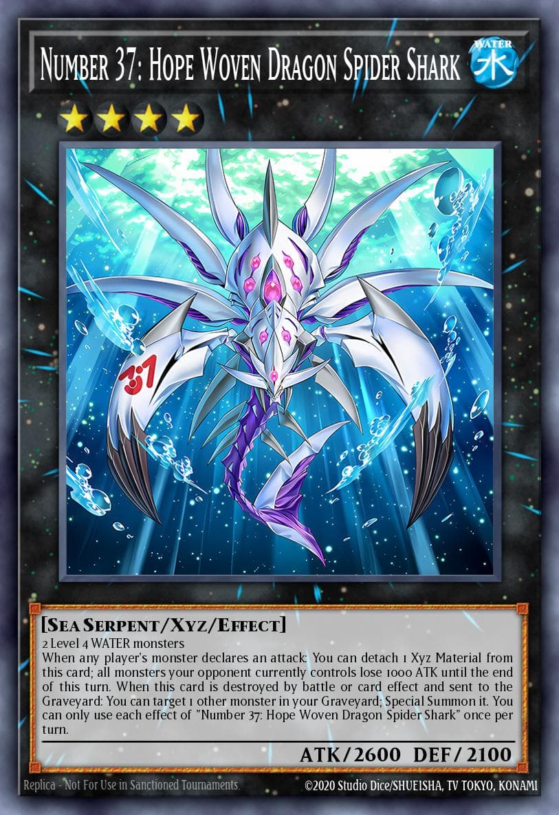 Number 37: Hope Woven Dragon Spider Shark — Yu-Gi-Oh! card
