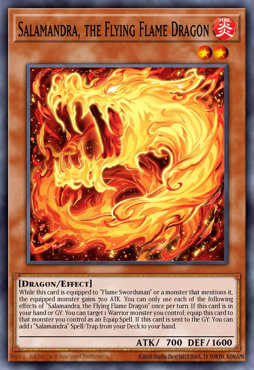 Salamandra, the Flying Flame Dragon — Maze of Millennia Yu-Gi-Oh! card by Inaho Deer/Shuusha, TV TOKYO, KONAMI