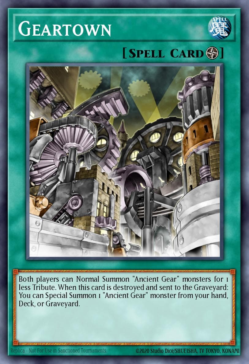 Geartown — Ghosts From the Past Yu-Gi-Oh! card by Studio Dice/SHUEISHA, TV TOKYO, KONAMI