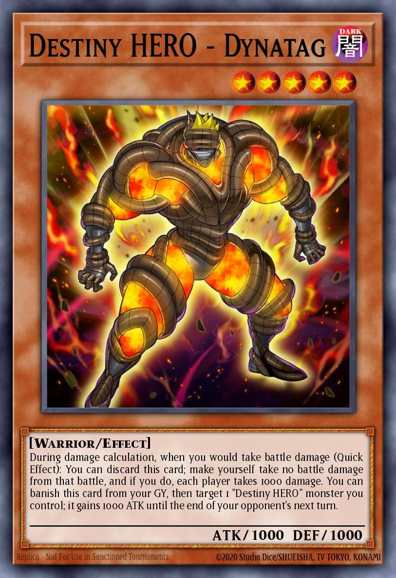Destiny HERO - Dynatag — Destiny Soldiers Yu-Gi-Oh! card by KAZUKI TAKAHASHI