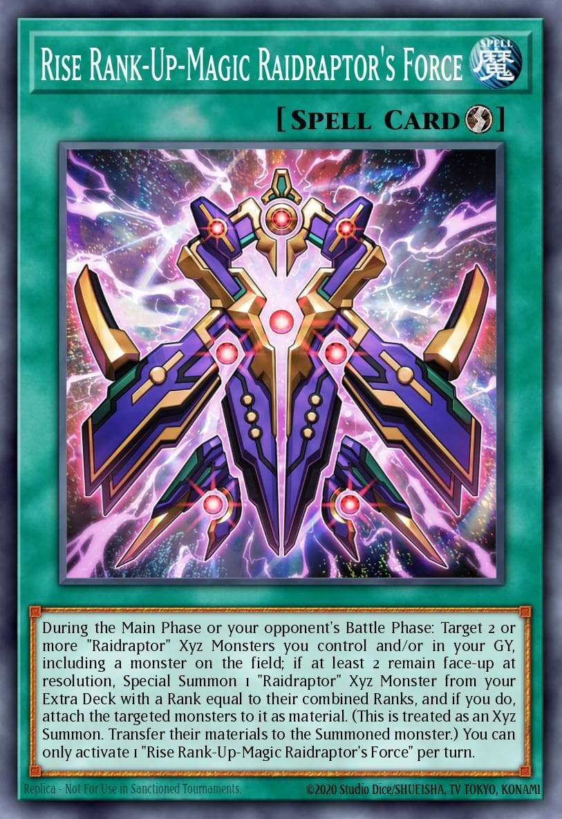 Rise Rank-Up-Magic Raidraptor's Force — Phantom Nightmare Yu-Gi-Oh! card by Kitazawa Dai