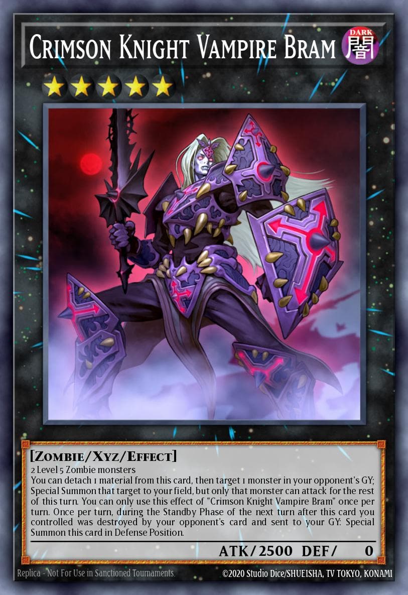Crimson Knight Vampire Bram — Shadow Specters Yu-Gi-Oh! card by KAZUKI TAKAHASHI