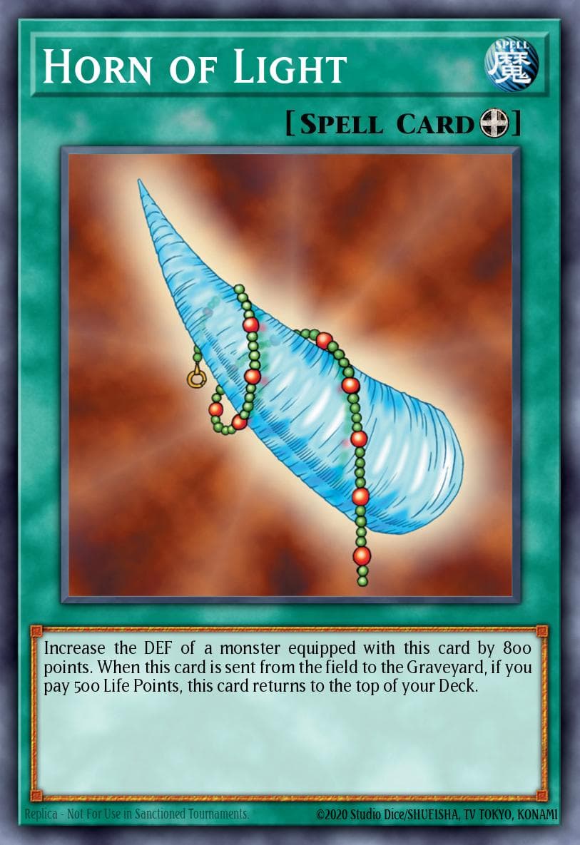 Horn of Light — Dark Beginning 1 Yu-Gi-Oh! card by KAZUKI TAKAHASHI