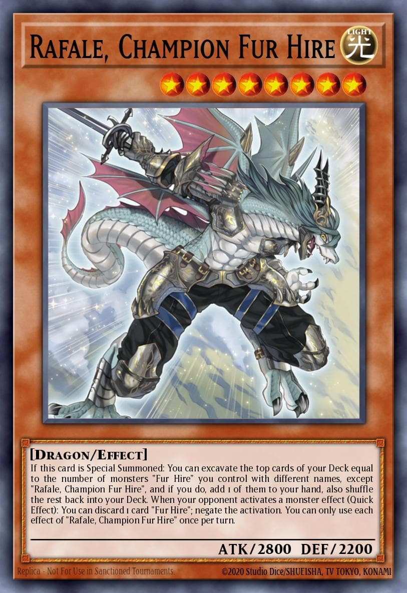 Rafale, Champion Fur Hire — Dark Saviors Yu-Gi-Oh! card by KAZUKI TAKAHASHI