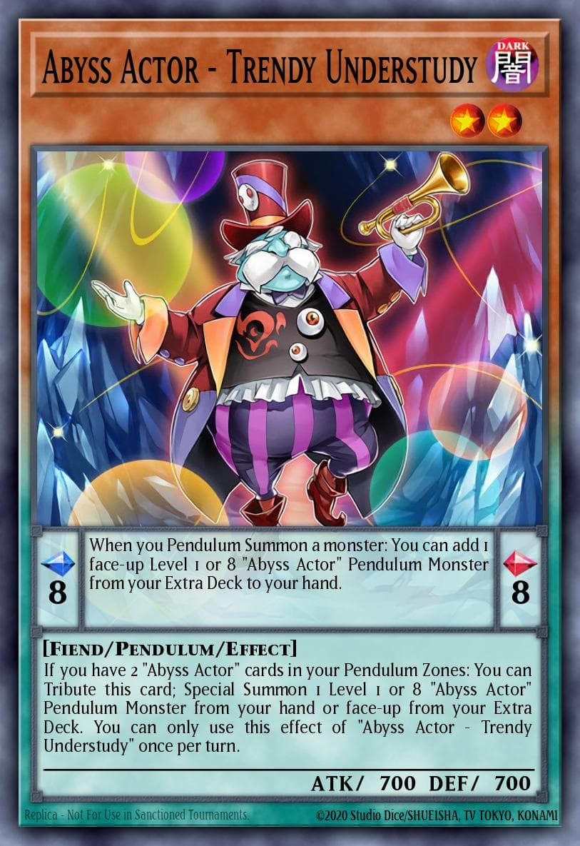 Abyss Actor - Trendy Understudy — 2018 Mega-Tins Mega Pack Yu-Gi-Oh! card by KAZUKI TAKAHASHI