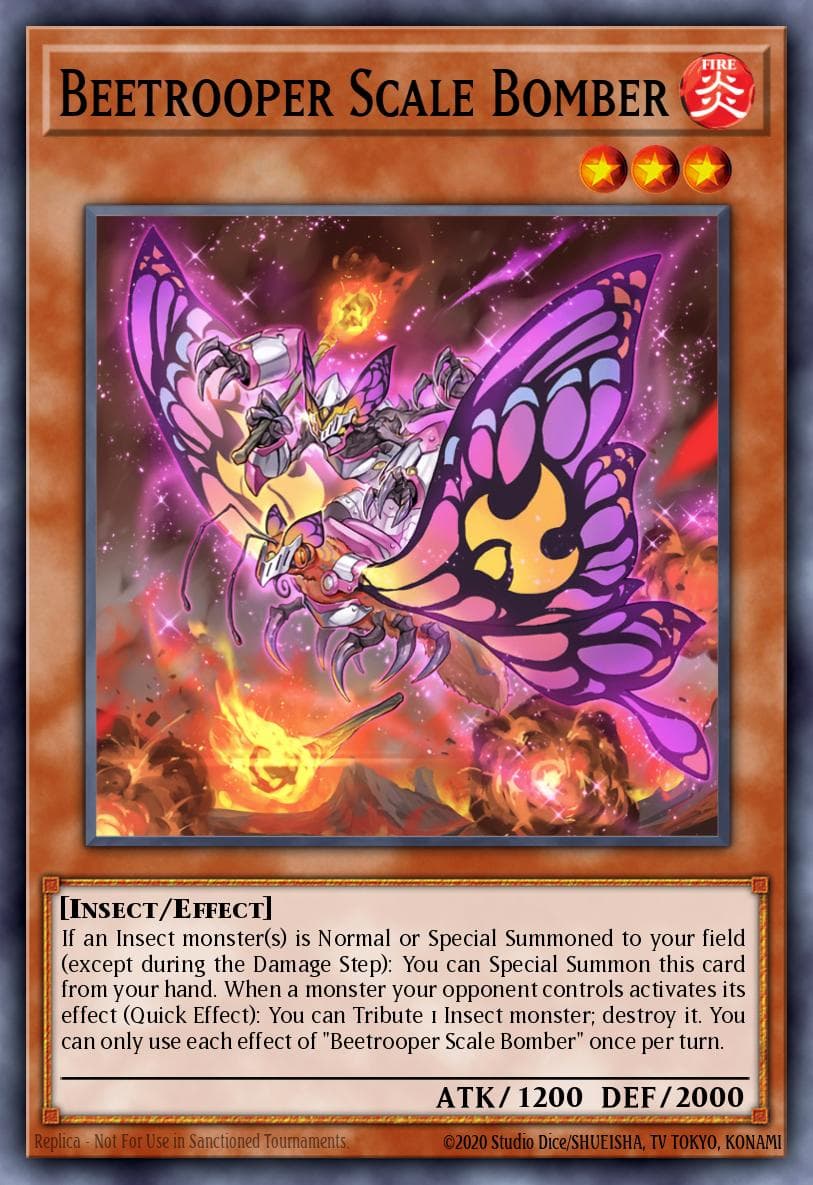 Beetrooper Scale Bomber — 2022 Tin of the Pharaoh's Gods Yu-Gi-Oh! card by Studio Dice/SHUEISHA, TV TOKYO, KONAMI