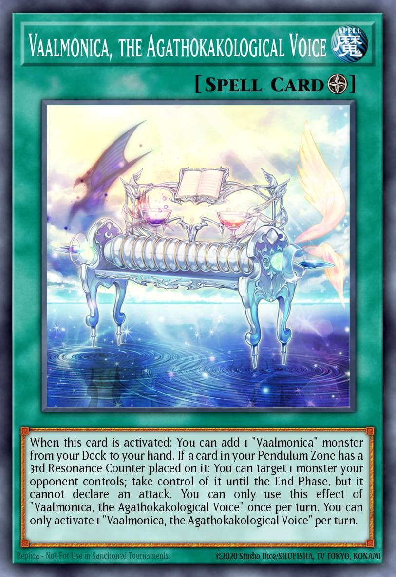 Vaalmonica, the Agathokakological Voice — Valiant Smashers Yu-Gi-Oh! card by Shoko