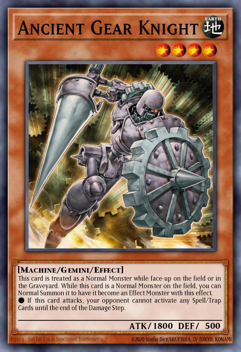 Ancient Gear Knight — Structure Deck: Machine Reactor Yu-Gi-Oh! card by KAZUKI TAKAHASHI