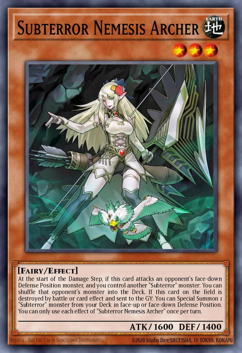 Subterror Nemesis Archer — Invasion: Vengeance Yu-Gi-Oh! card by KAZUKI TAKAHASHI