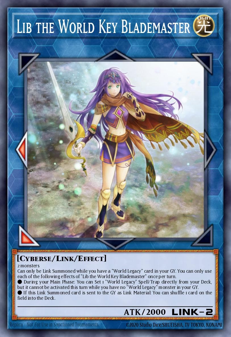 Lib the World Key Blademaster — Duel Overload Yu-Gi-Oh! card by KAZUKI TAKAHASHI