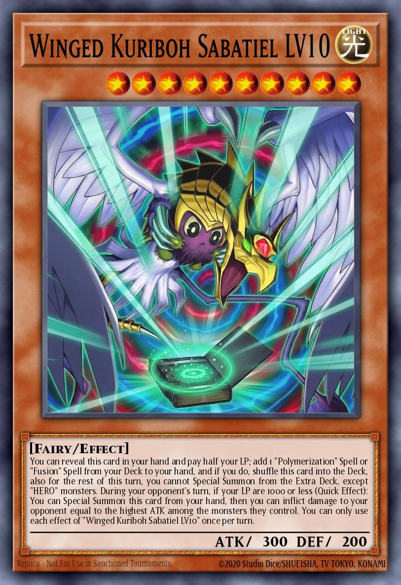 Winged Kuriboh Sabatiel LV10 — ygo-unknown