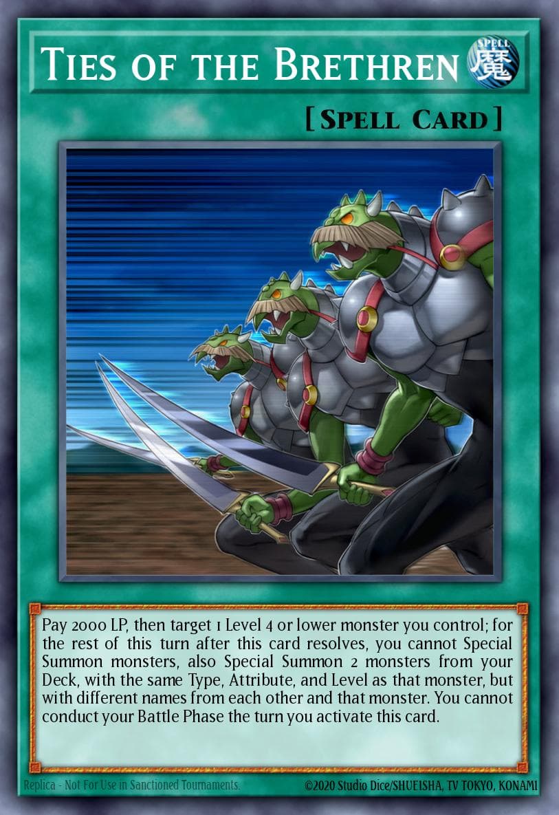 Ties of the Brethren — Yu-Gi-Oh! card