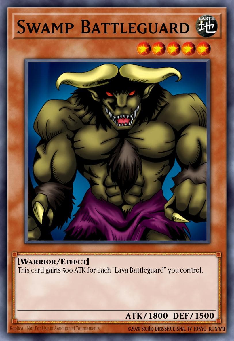 Swamp Battleguard — Metal Raiders Yu-Gi-Oh! card by KAZUKI TAKAHASHI