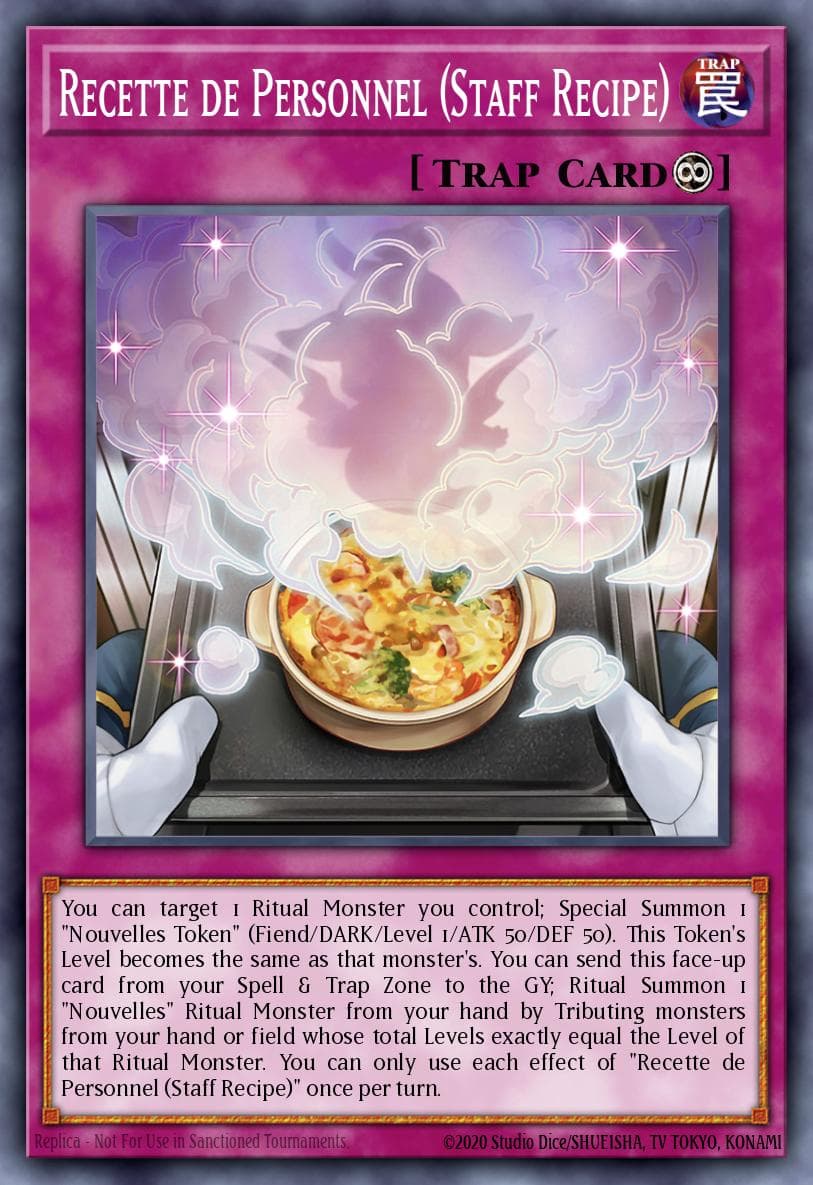 Recette de Personnel (Staff Recipe) — Wild Survivors Yu-Gi-Oh! card by Konami