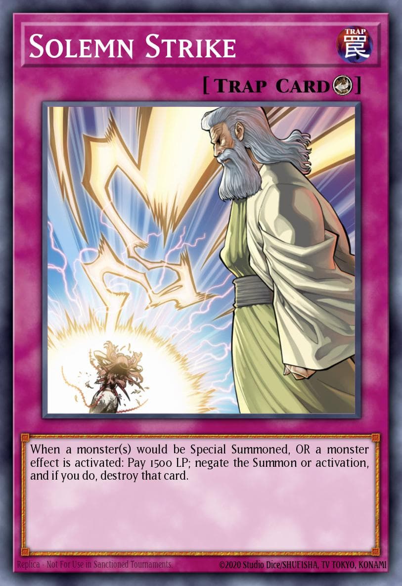 Solemn Strike — Yu-Gi-Oh! card