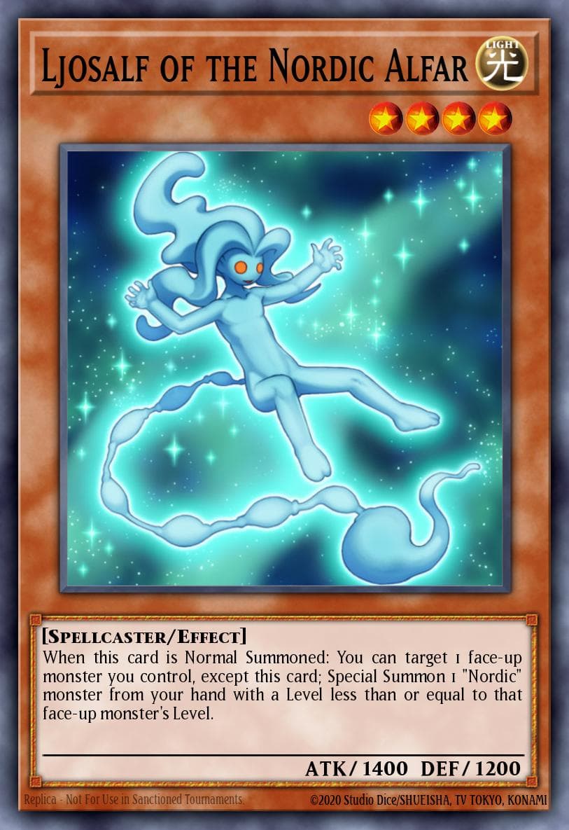 Ljosalf of the Nordic Alfar — Legendary Hero Decks Yu-Gi-Oh! card by KAZUKI TAKAHASHI