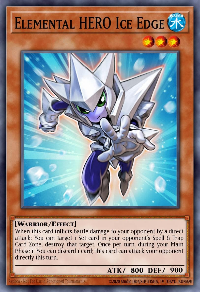 Elemental Hero Ice Edge — Storm of Ragnarok Yu-Gi-Oh! card by KAZUKI TAKAHASHI