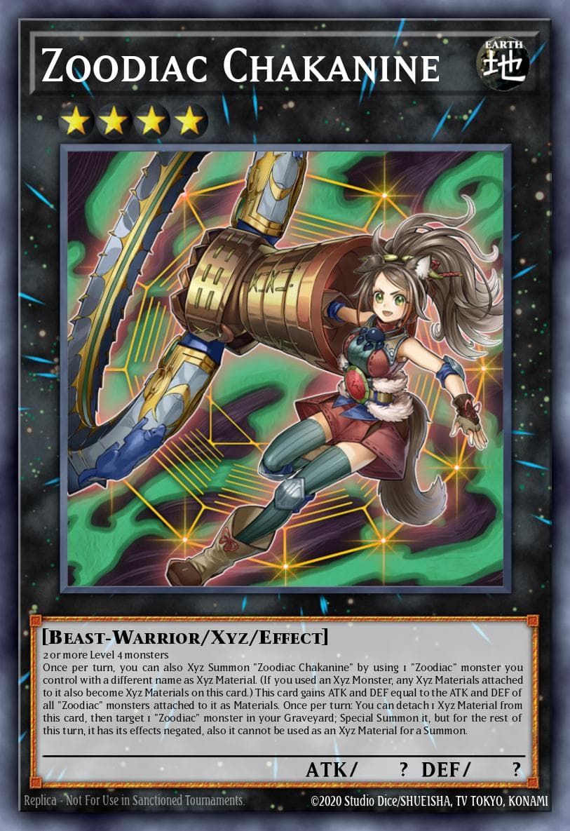 Zoodiac Chakanine — Maximum Crisis Yu-Gi-Oh! card by KAZUKI TAKAHASHI