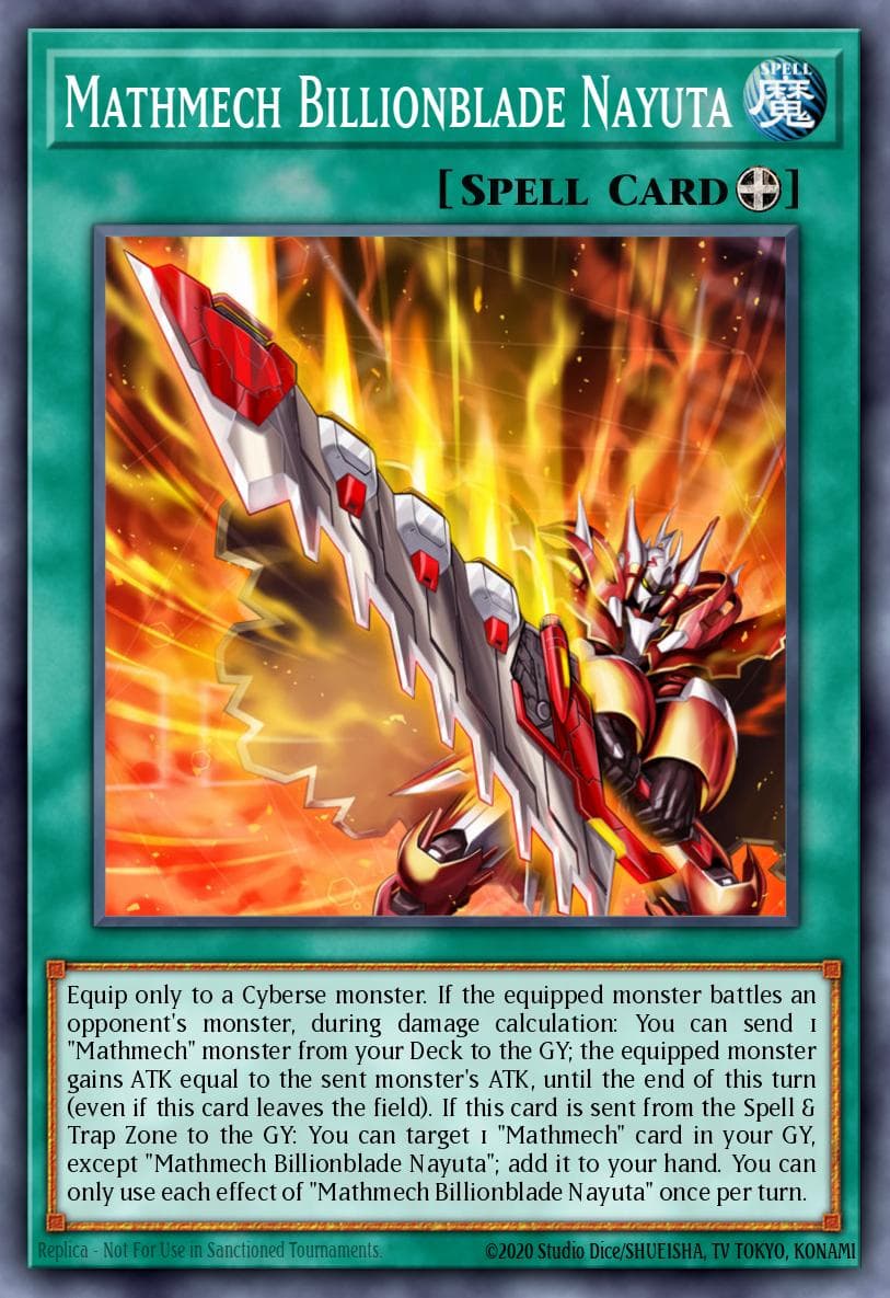 Mathmech Billionblade Nayuta — Mystic Fighters Yu-Gi-Oh! card by KAZUKI TAKAHASHI