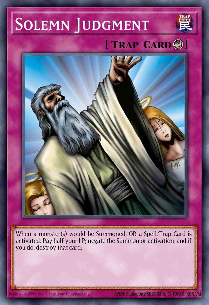 Solemn Judgment — Yu-Gi-Oh! card