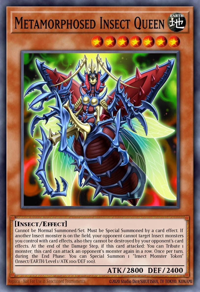 Metamorphosed Insect Queen — Legendary Duelists: Ancient Millennium Yu-Gi-Oh! card by KAZUKI TAKAHASHI
