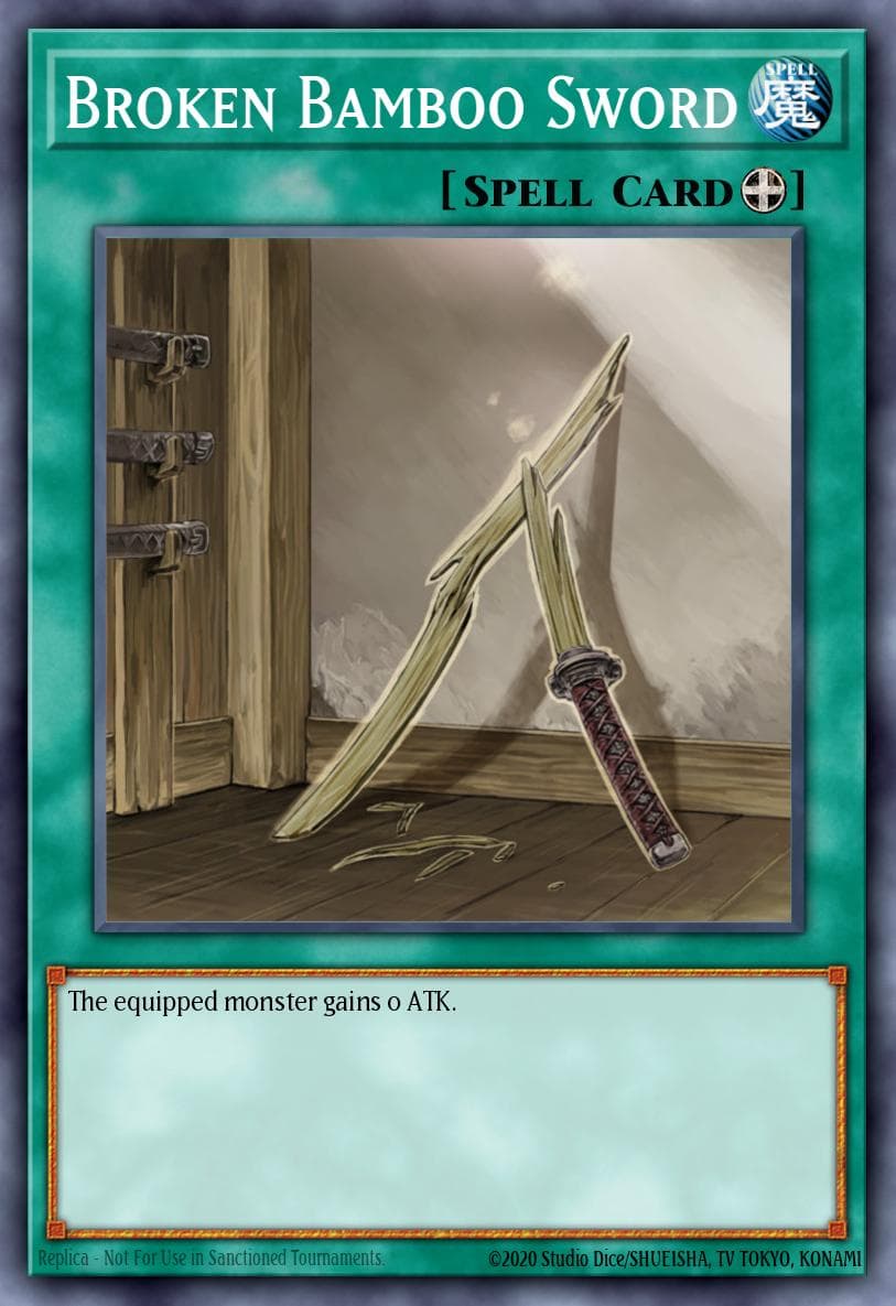 Broken Bamboo Sword — OTS Tournament Pack 8 Yu-Gi-Oh! card by KAZUKI TAKAHASHI