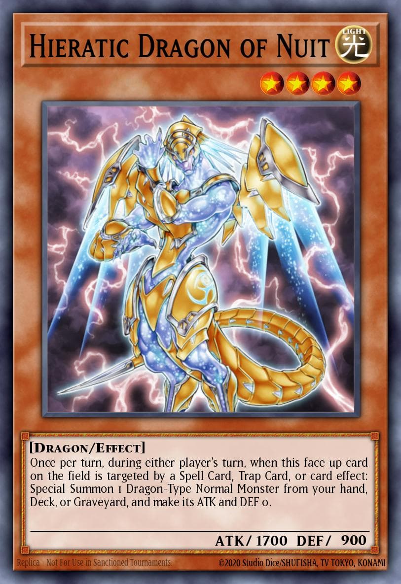 Hieratic Dragon of Nuit — Galactic Overlord Yu-Gi-Oh! card by KAZUKI TAKAHASHI
