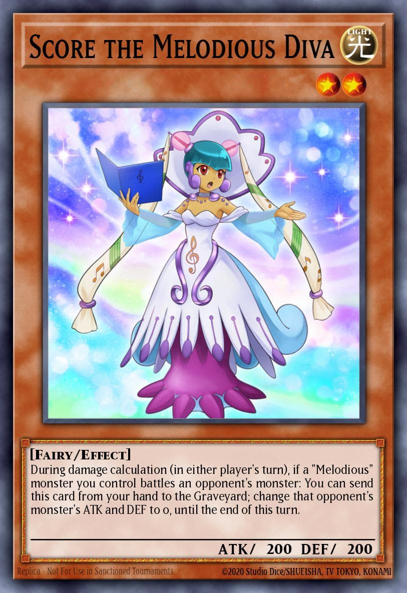 Score the Melodious Diva — Star Pack - Battle Royal Yu-Gi-Oh! card by KAZUKI TAKAHASHI