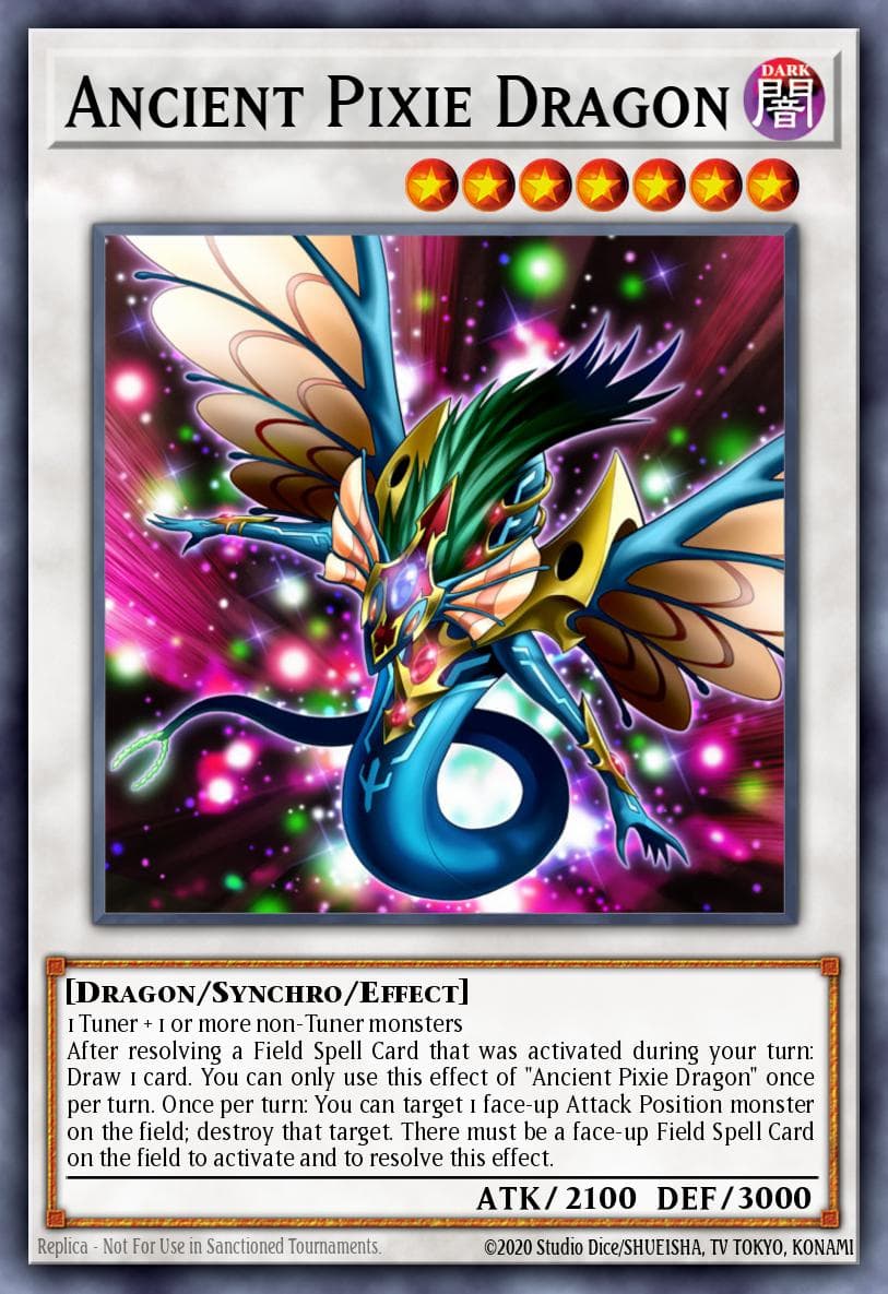 Ancient Pixie Dragon — Premium Gold Yu-Gi-Oh! card by KAZUKI TAKAHASHI