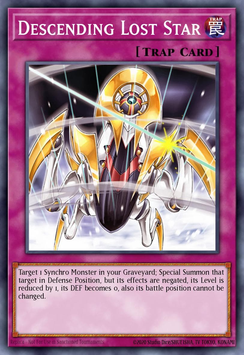 Descending Lost Star — Duelist Pack 9: Yusei 2 Yu-Gi-Oh! card by KAZUKI TAKAHASHI