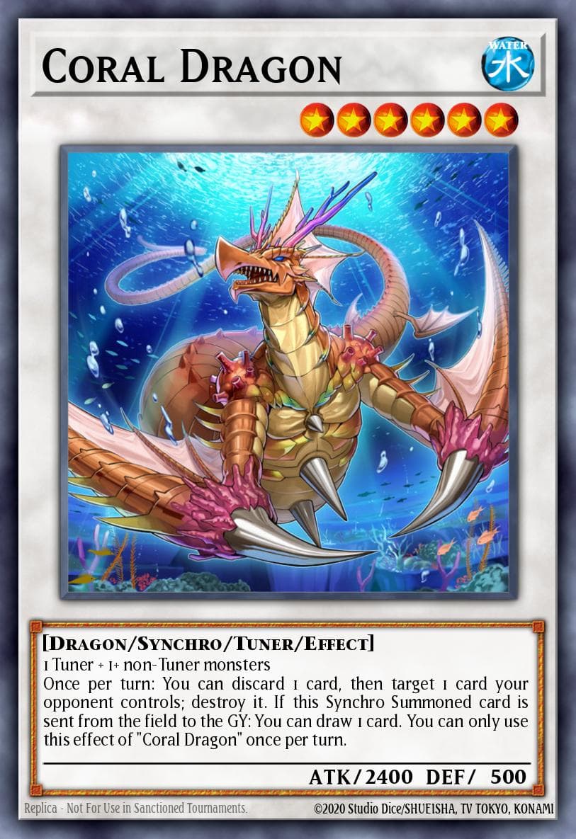 Coral Dragon — 25th Anniversary Rarity Collection II Yu-Gi-Oh! card by Studio Dice/SHUEISHA, TV TOKYO, KONAMI