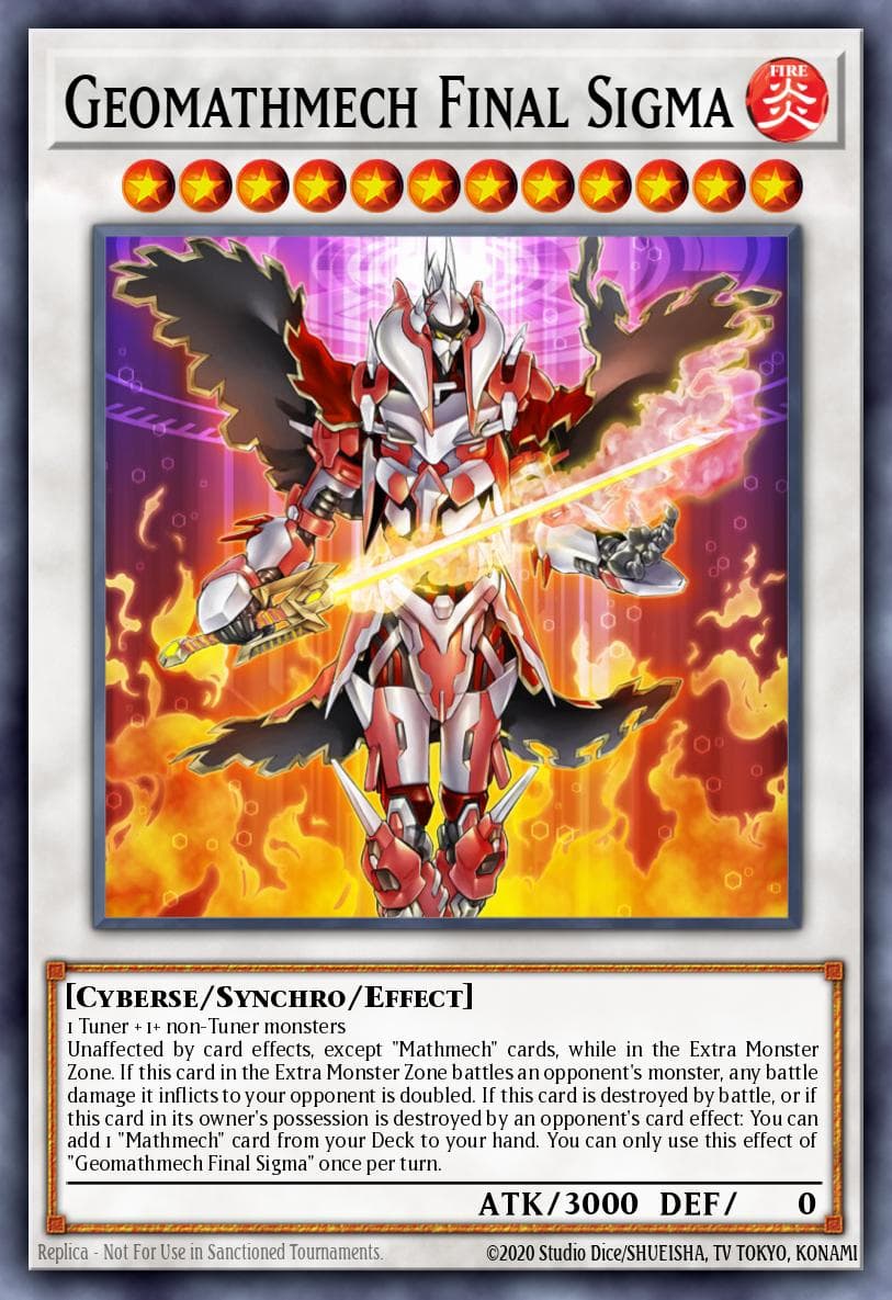 Geomathmech Final Sigma — Mystic Fighters Yu-Gi-Oh! card by KAZUKI TAKAHASHI