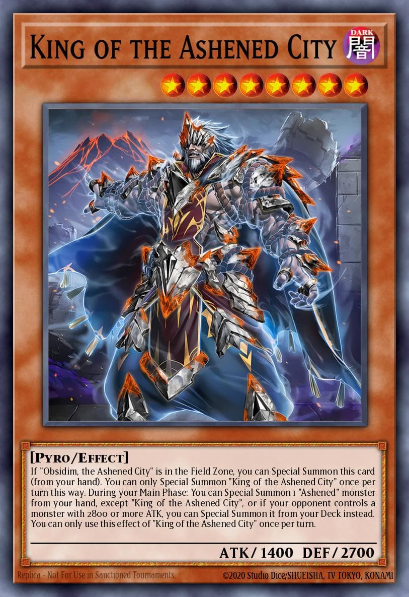 King of the Ashened City — Phantom Nightmare Yu-Gi-Oh! card by Studio Dice/SHUEISHA, TV TOKYO, KONAMI