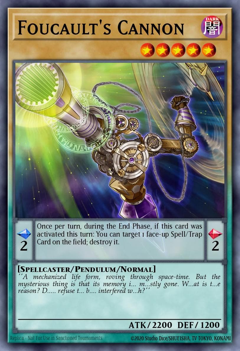 Foucault's Cannon — Pendulum Evolution Yu-Gi-Oh! card by KAZUKI TAKAHASHI