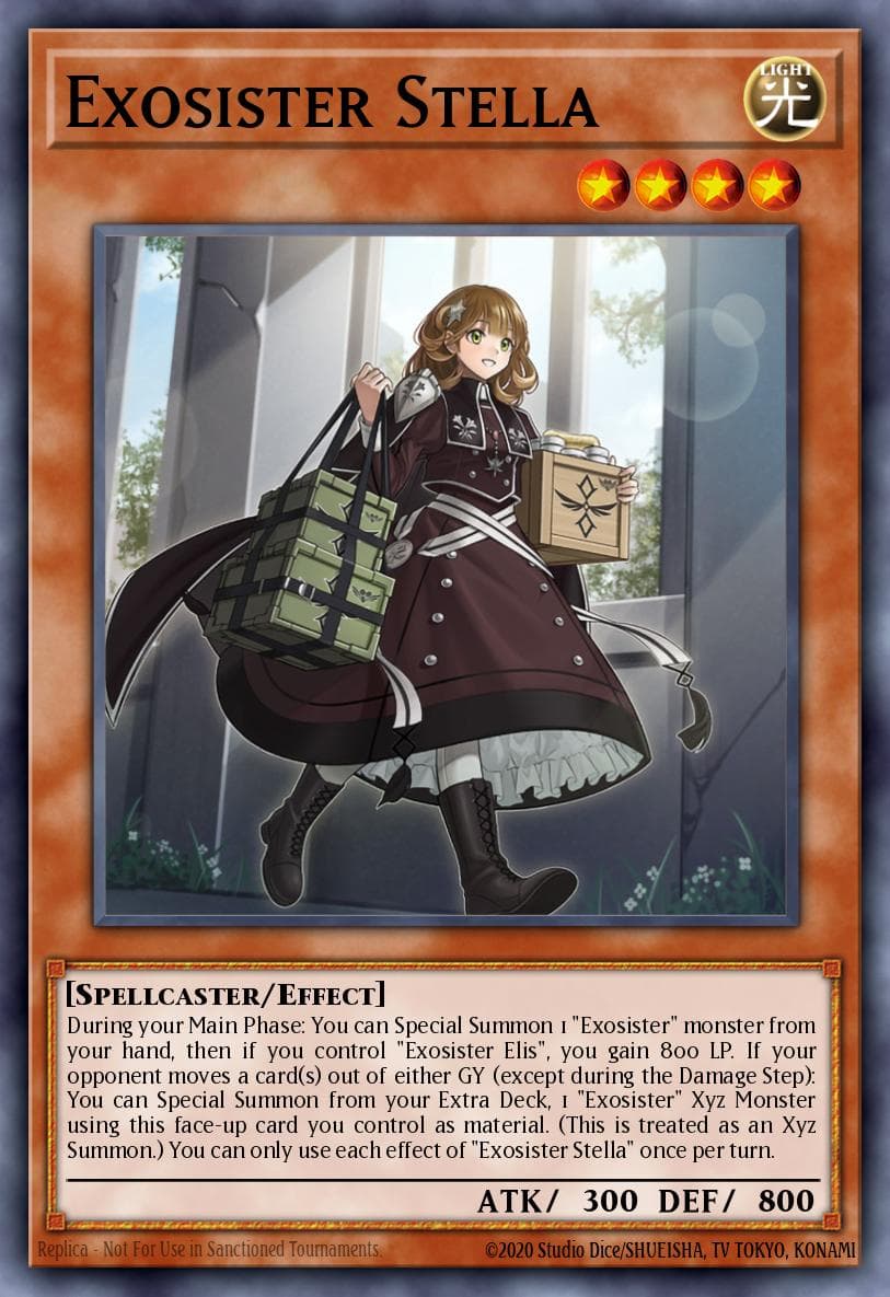 Exosister Stella — The Grand Creators Yu-Gi-Oh! card by Studio Dice/SHUEISHA, TV TOKYO, KONAMI