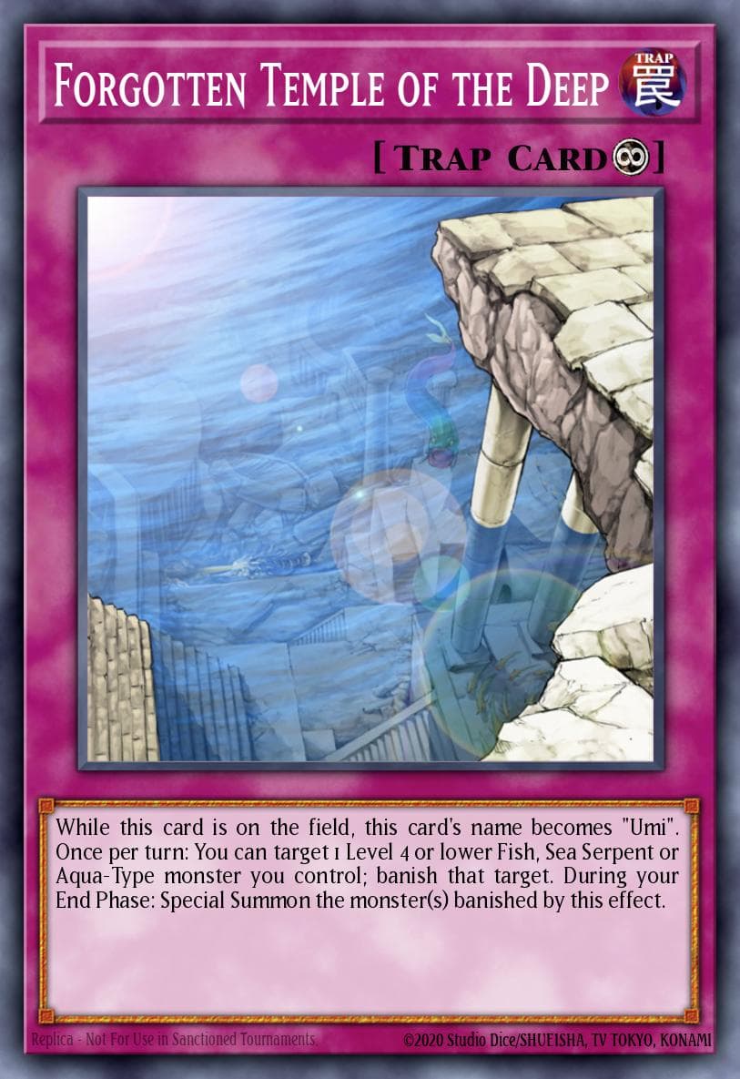 Forgotten Temple of the Deep — Absolute Powerforce Yu-Gi-Oh! card by KAZUKI TAKAHASHI