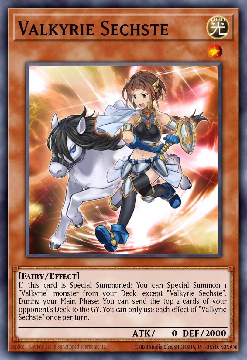 Valkyrie Sechste — Savage Strike Yu-Gi-Oh! card by KAZUKI TAKAHASHI