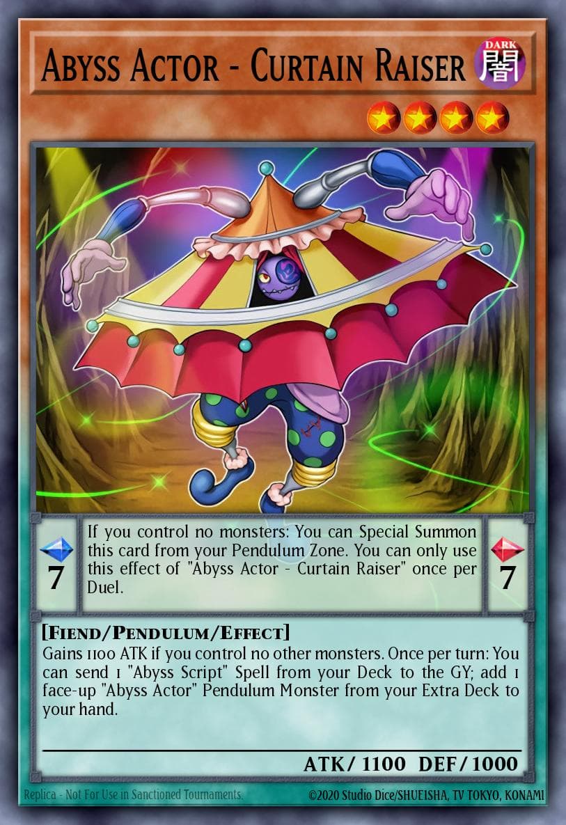 Abyss Actor - Curtain Raiser — OTS Tournament Pack 21 Yu-Gi-Oh! card by Shunsuke "Shu" Ishida