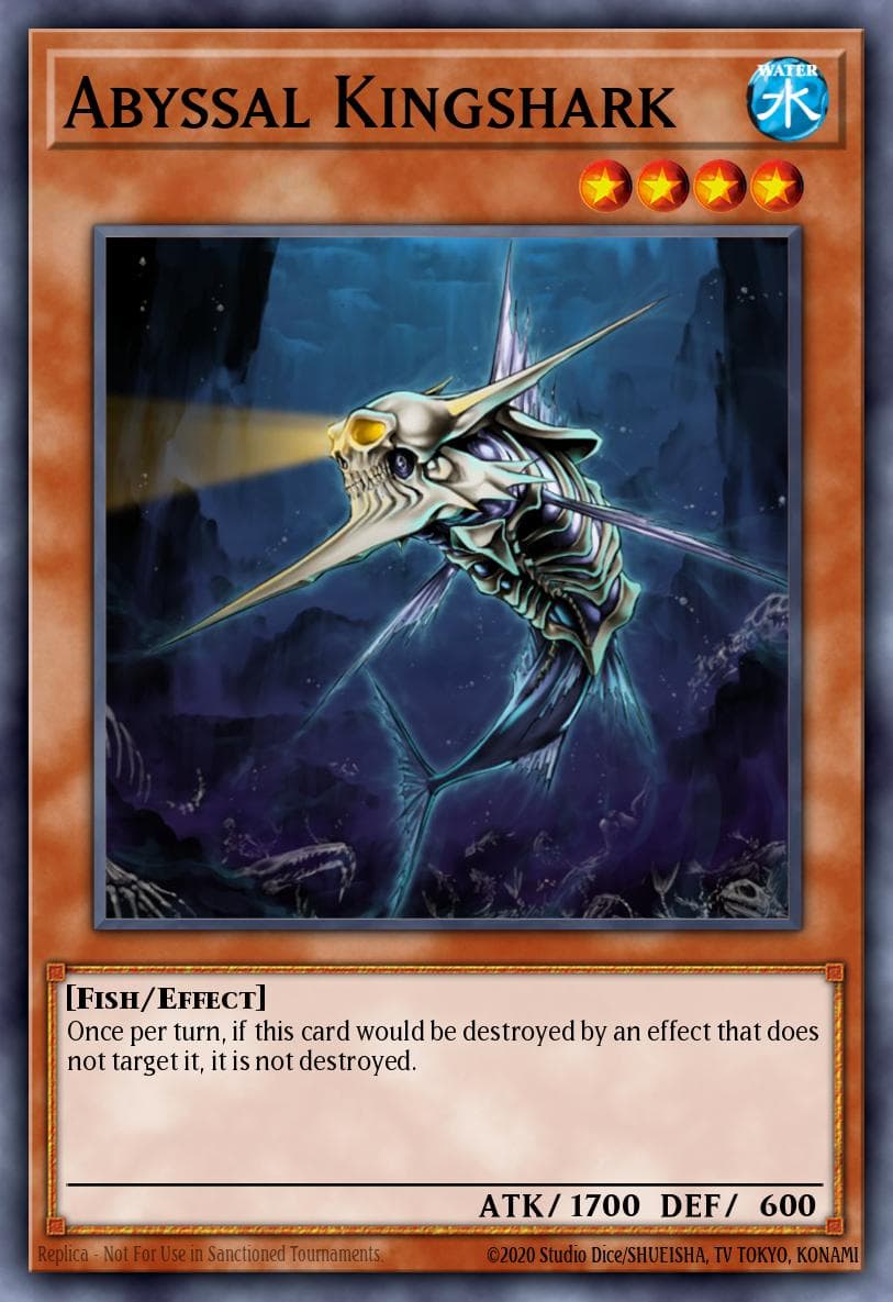 Abyssal Kingshark — Tactical Evolution Yu-Gi-Oh! card by KAZUKI TAKAHASHI