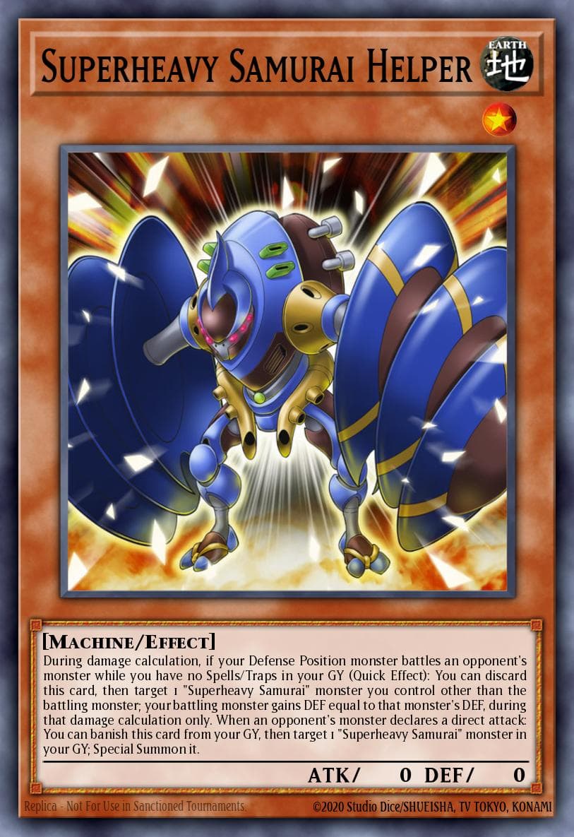 Superheavy Samurai Helper — Battles of Legend: Light's Revenge Yu-Gi-Oh! card by KAZUKI TAKAHASHI